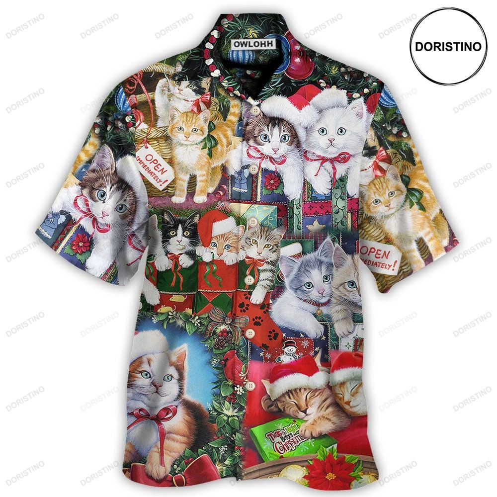 Cat Christmas Tree Merry Xmas Limited Edition Hawaiian Shirt