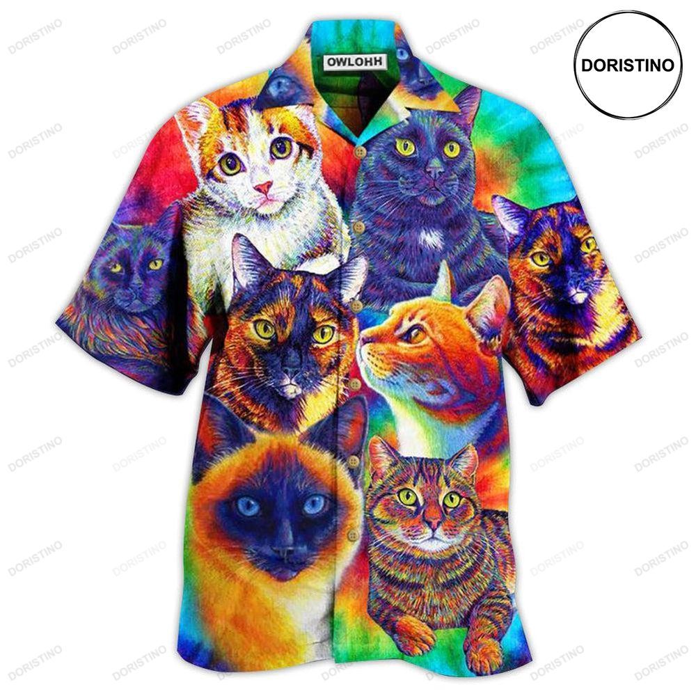 Cat Cute Colorful All My Soul Limited Edition Hawaiian Shirt