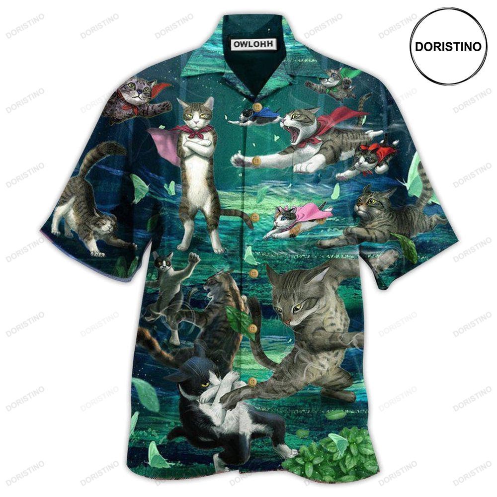 Cat Epic Fight Hawaiian Shirt