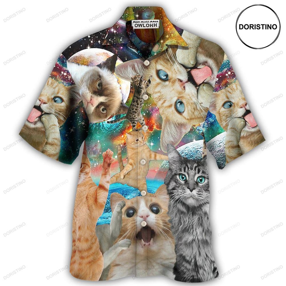 Cat Funny Amazing Galaxy Awesome Hawaiian Shirt