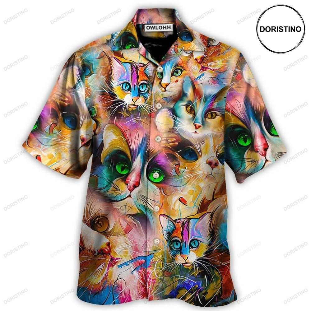 Cat Funny Art Lover Cat Colorful Mixer Limited Edition Hawaiian Shirt