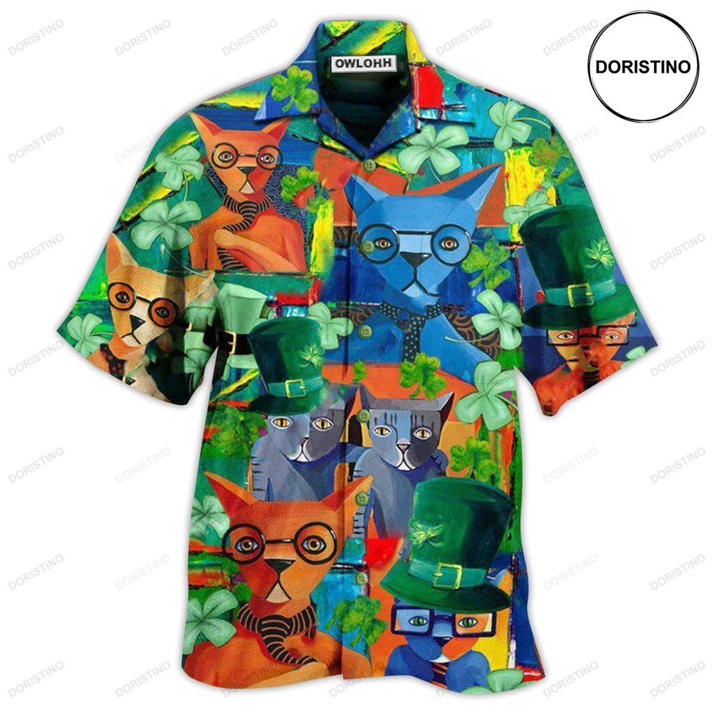 Cat Have A Purrfect Saint Patricks Day Awesome Hawaiian Shirt