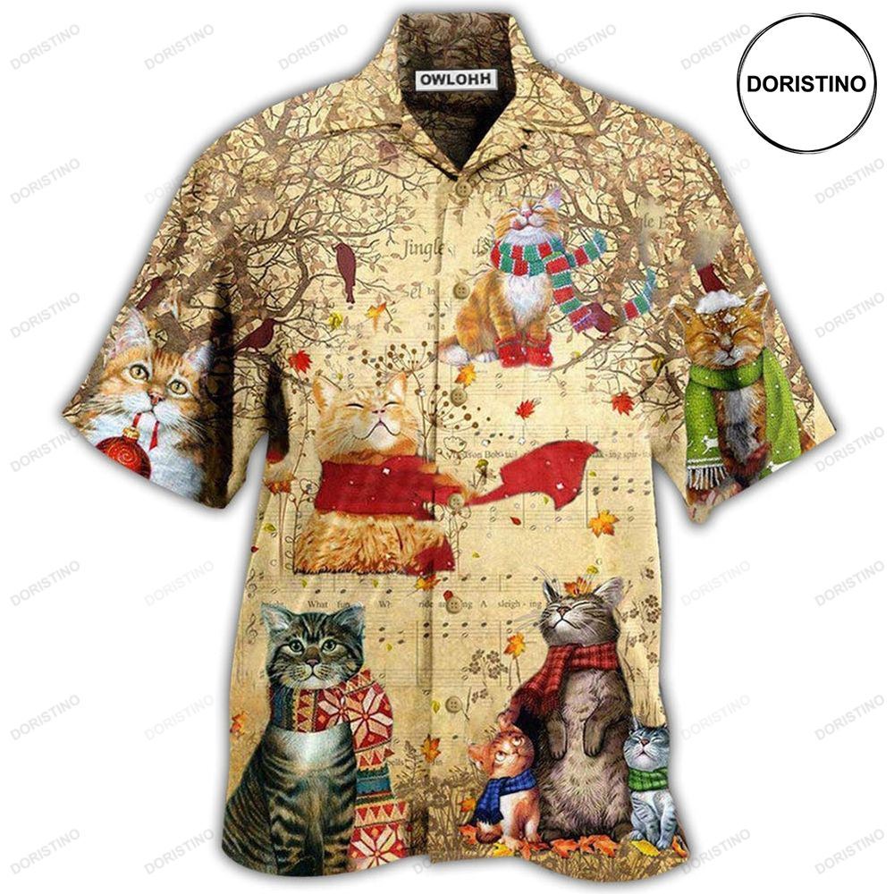 Cat In The Melody Of Life Awesome Hawaiian Shirt