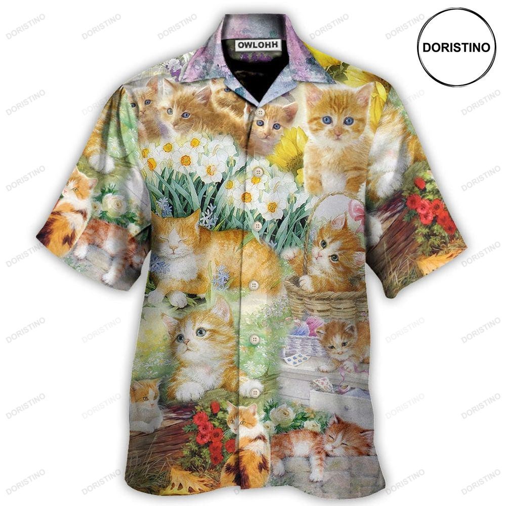 Cat Kitty Lover Art Hawaiian Shirt