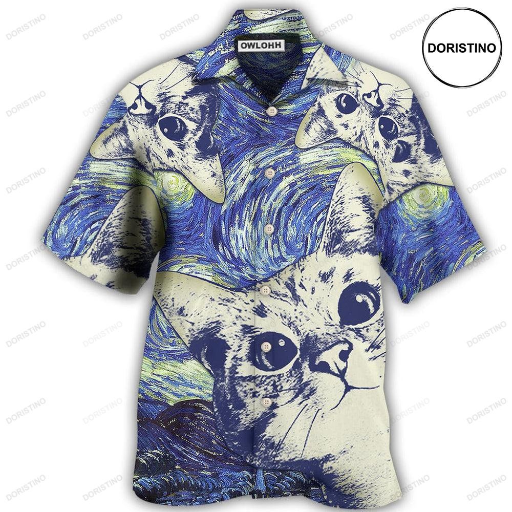 Cat Love Life Cute Awesome Hawaiian Shirt