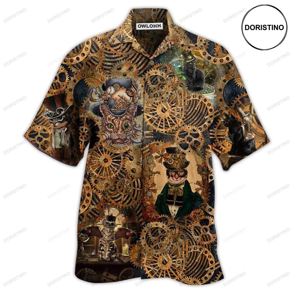 Cat Love Machine Vintage Hawaiian Shirt