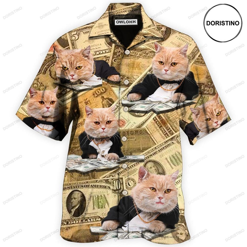 Cat Money Vintage Awesome Hawaiian Shirt