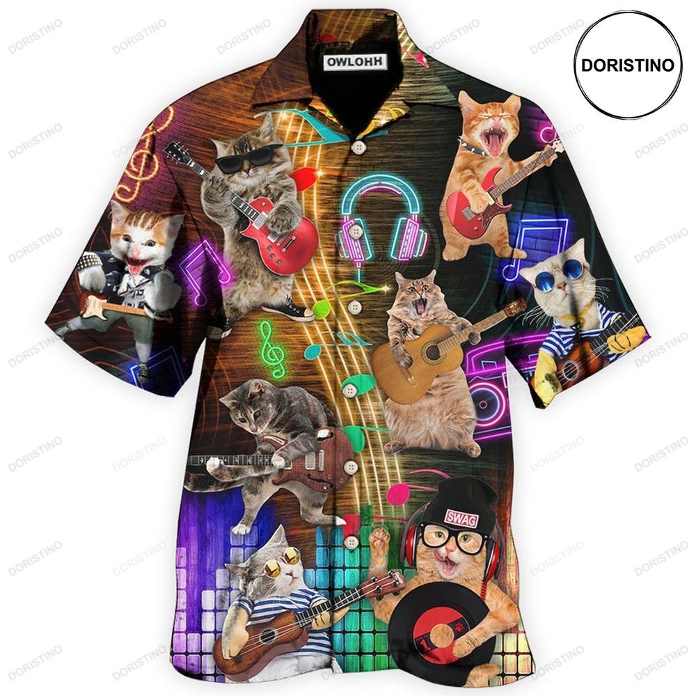 Cat Rocker Lovely Awesome Hawaiian Shirt