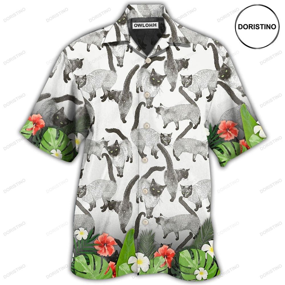 Cat Siamese Cat Lovely Tropical Limited Edition Hawaiian Shirt