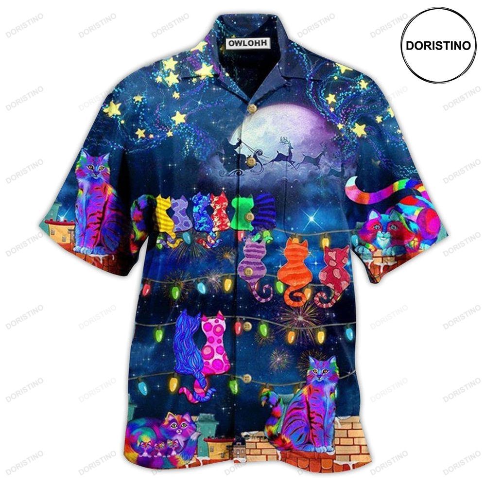 Cat The Jolly Cats On Roof Awesome Hawaiian Shirt