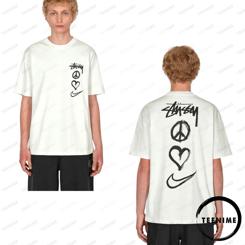 X Stussy Peace Love Swoosh Teenime Limited Edition Shirts