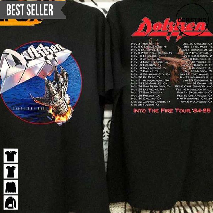 Dokken Tooth And Nail Into The Fire Tour 84-85 Doristino Sweatshirt Long Sleeve Hoodie
