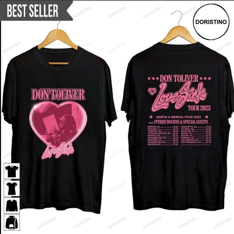 Don Toliver Love Sick Tour 2023 Concert Short-sleeve Doristino Sweatshirt Long Sleeve Hoodie