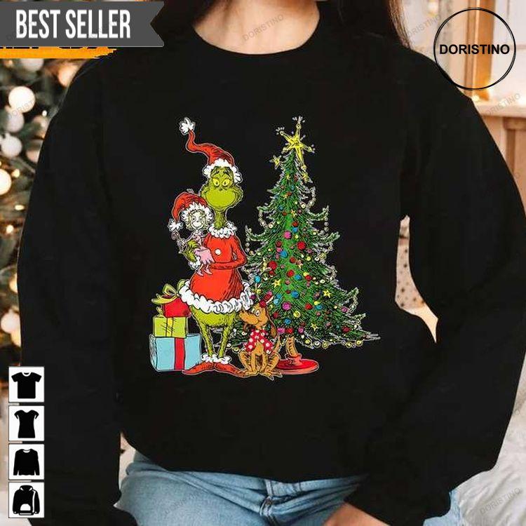 Dr Seuss The Grinch Christmas Tree Doristino Hoodie Tshirt Sweatshirt