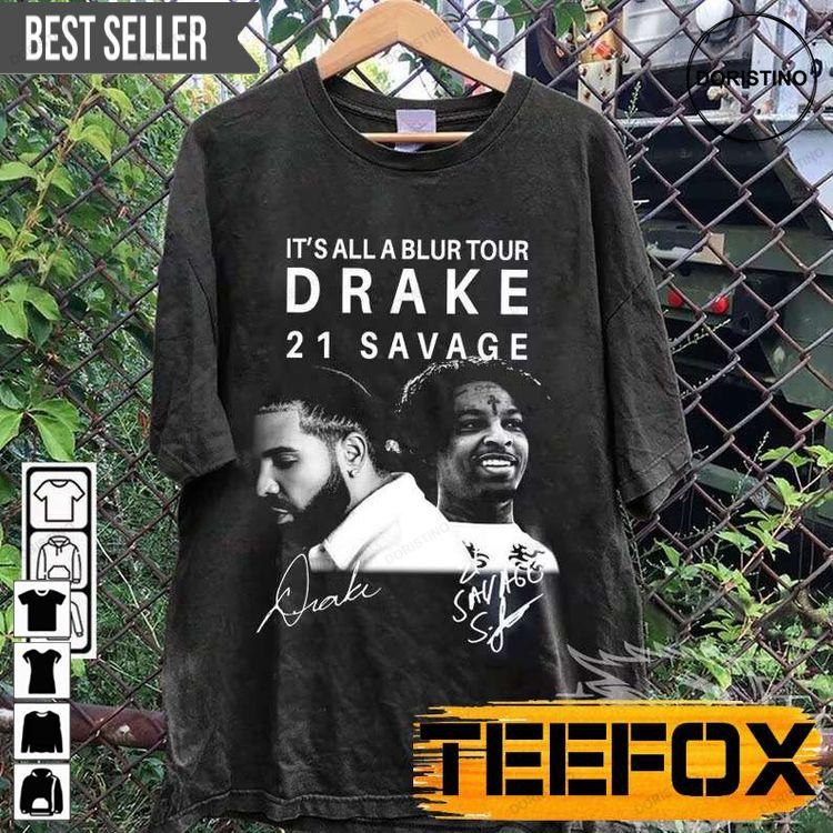 Drake 21 Savage Its All A Blur Tour 2023 Short-sleeve Doristino Sweatshirt Long Sleeve Hoodie