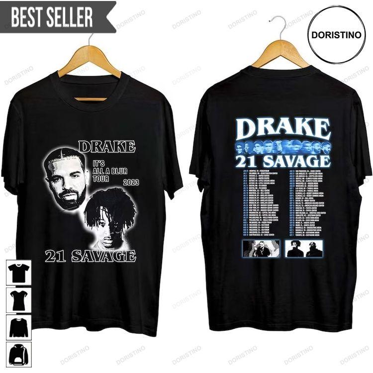 Drake 21 Savage Tour Rescheduled Tour 2023 Short-sleeve Doristino Tshirt Sweatshirt Hoodie