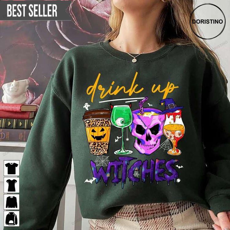 Drink Up Witches Halloween Doristino Sweatshirt Long Sleeve Hoodie