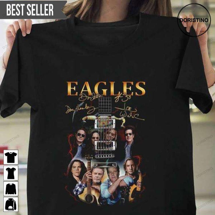 Eagles Band Rock Guitar Signatures Doristino Tshirt Sweatshirt Hoodie