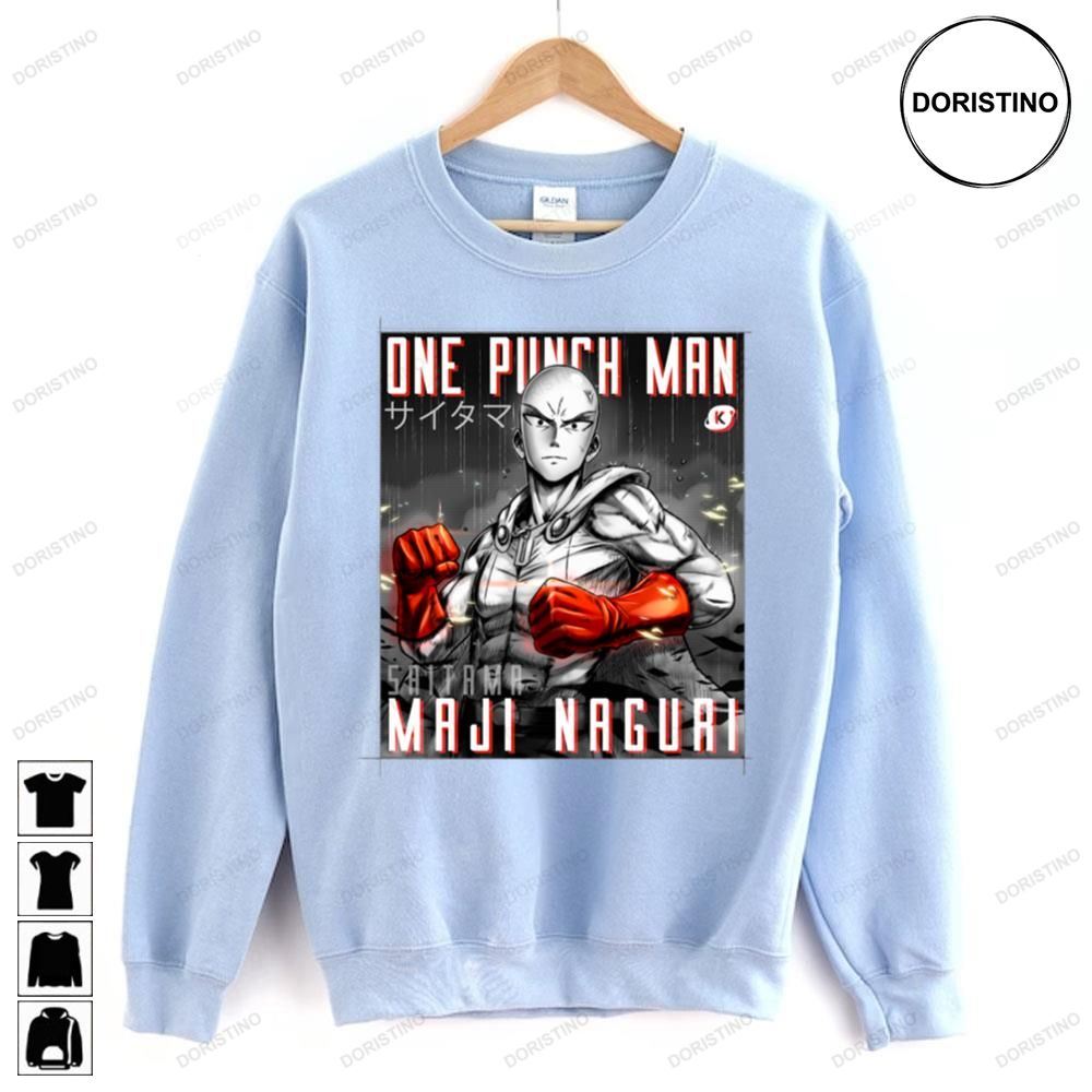 Black Art Saitama Maji Naguri One-punch Man Doristino Trending Style