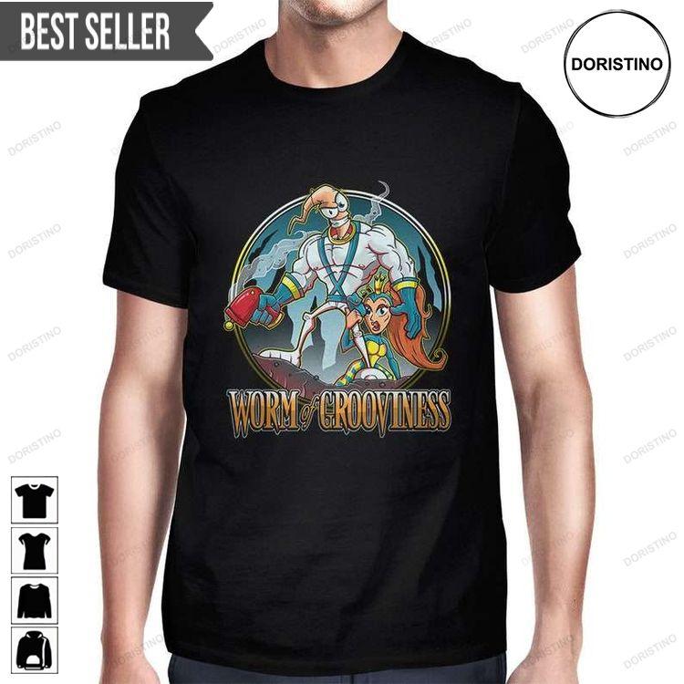 Earthworm Jim Worm Of Grooviness Doristino Hoodie Tshirt Sweatshirt