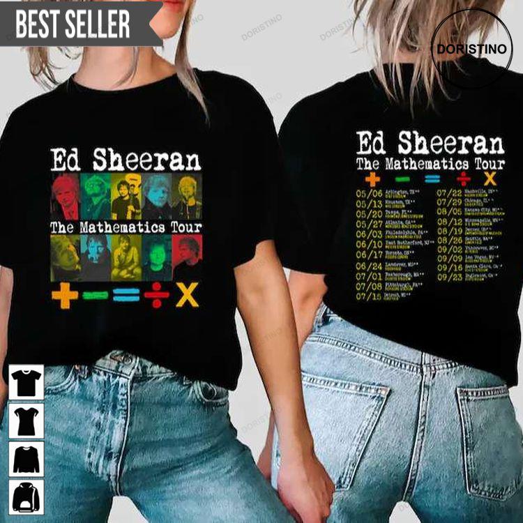 Ed Sheeran The Mathematics Tour 2023 Concert Singer Short-sleeve Doristino Tshirt Sweatshirt Hoodie