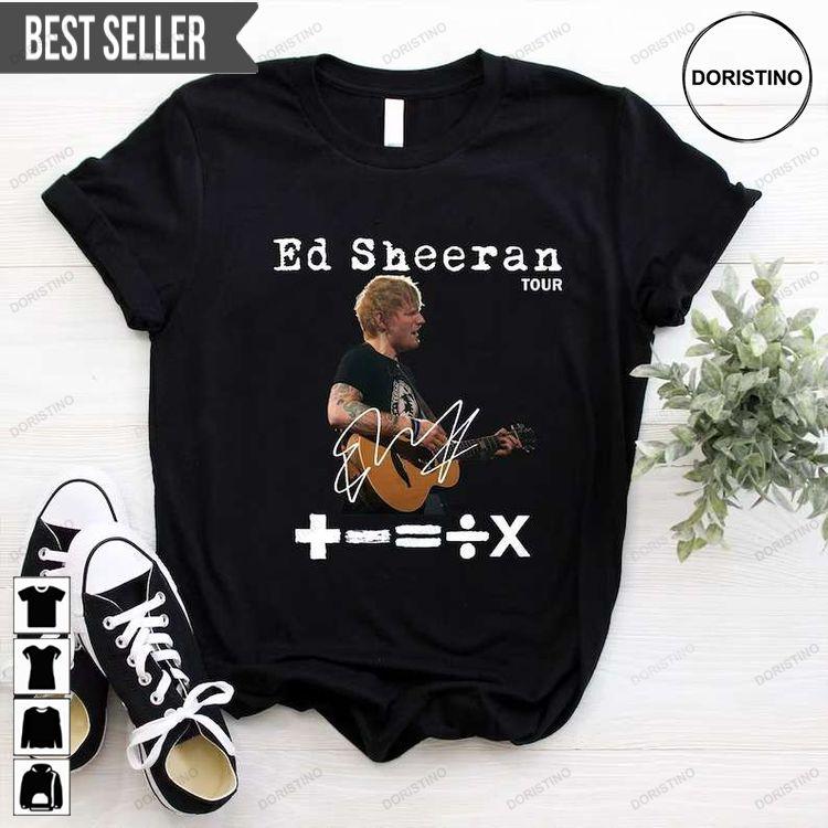 Ed Sheeran The Mathletics Tour 2023 Signature Doristino Sweatshirt Long Sleeve Hoodie