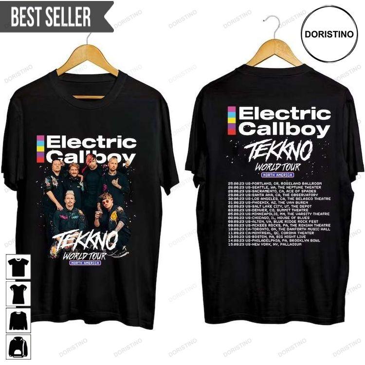 Electric Callboy Tekkno World Tour 2023 Concert Short-sleeve Doristino Hoodie Tshirt Sweatshirt