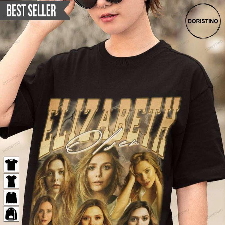 Elizabeth Olsen Movie Actress Black Doristino Hoodie Tshirt Sweatshirt
