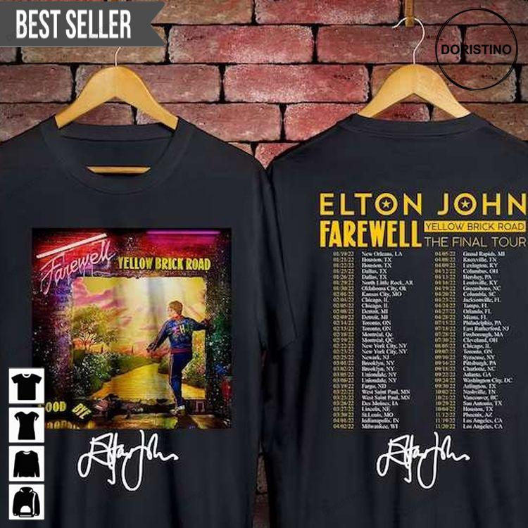 Elton John Farewell Tour Yellow Brick Road 2022 Doristino Sweatshirt Long Sleeve Hoodie