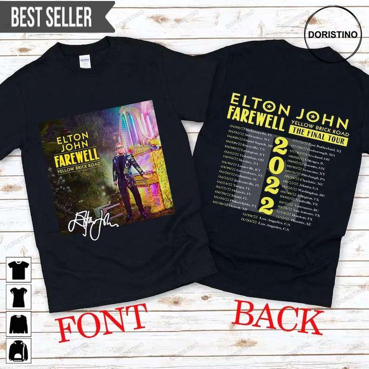 Elton John Farewell Tour Yellow Brick Road The Final Tour 2022 Jexwf Doristino Tshirt Sweatshirt Hoodie