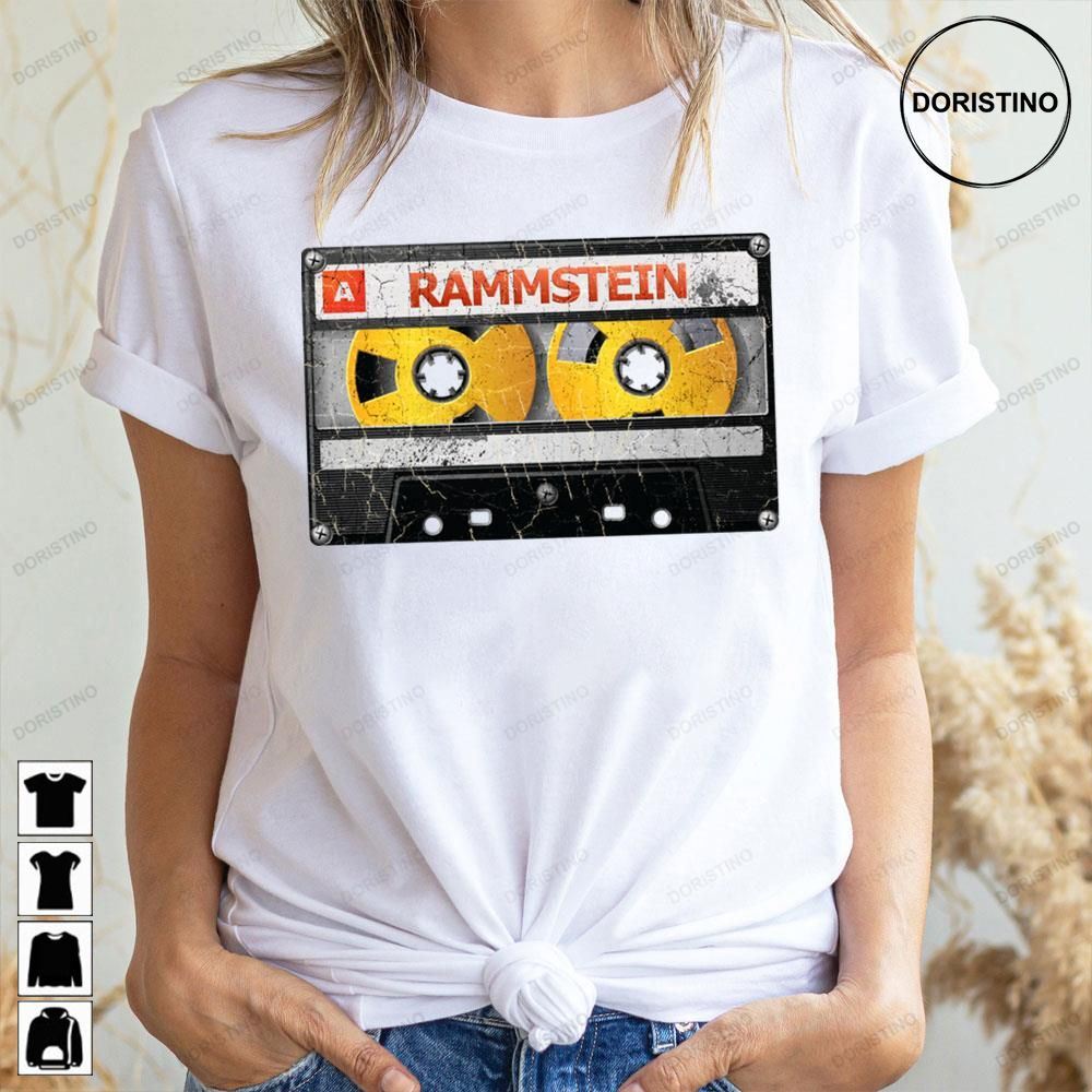 Black Gold Art Cassette Tape Rammstein Doristino Limited Edition T-shirts