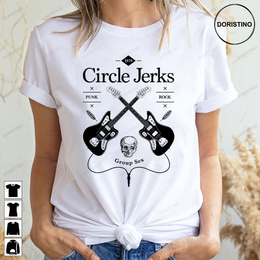 Black Skull Guitar Circle Jerks Doristino Trending Style