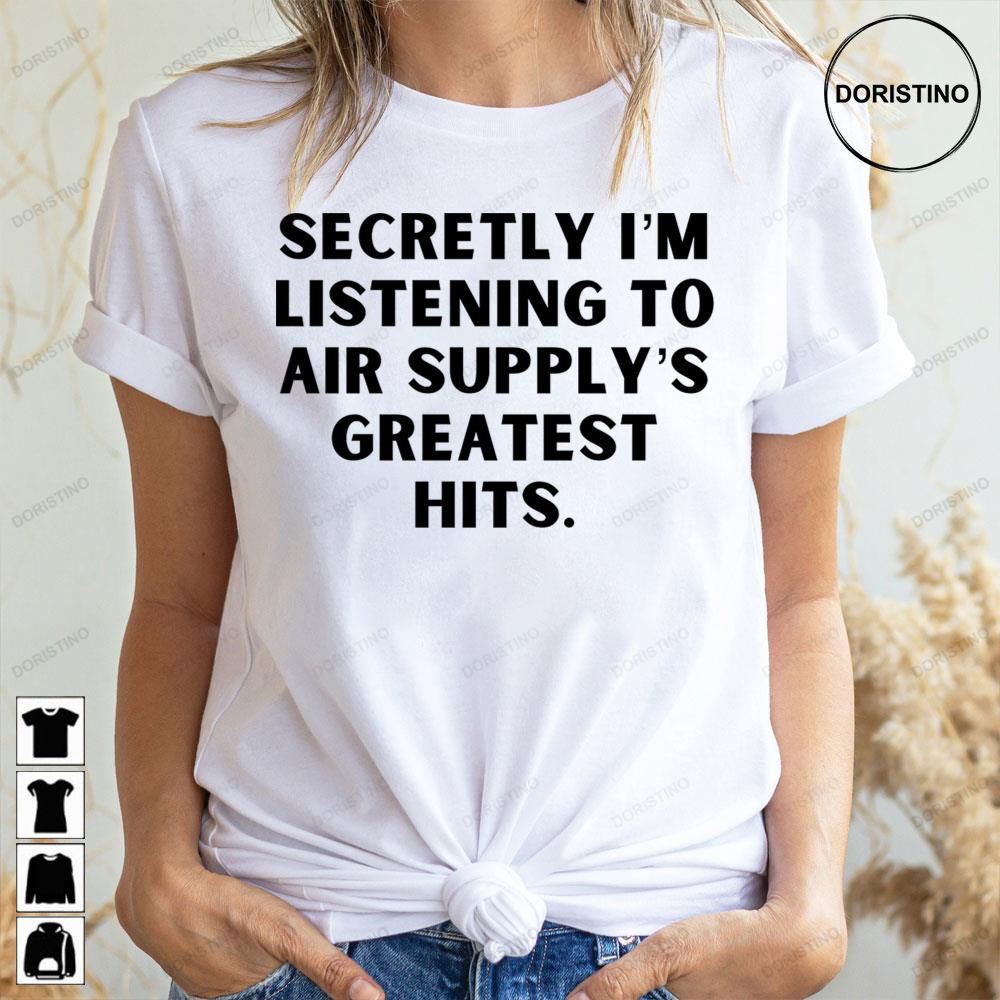 Black Text Air Supply Doristino Limited Edition T-shirts