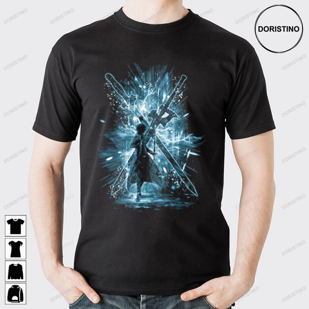 Blu Art 2 Swords Storm Sword Art Doristino Limited Edition T-shirts