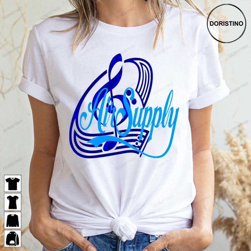 Blue Text Air Supply Doristino Limited Edition T-shirts