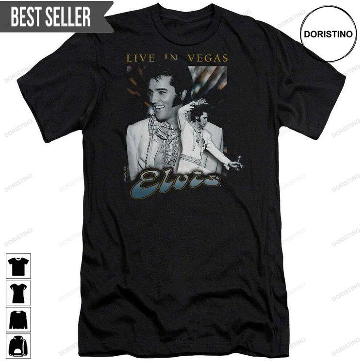 Elvis Presley Live In Vegas Doristino Sweatshirt Long Sleeve Hoodie