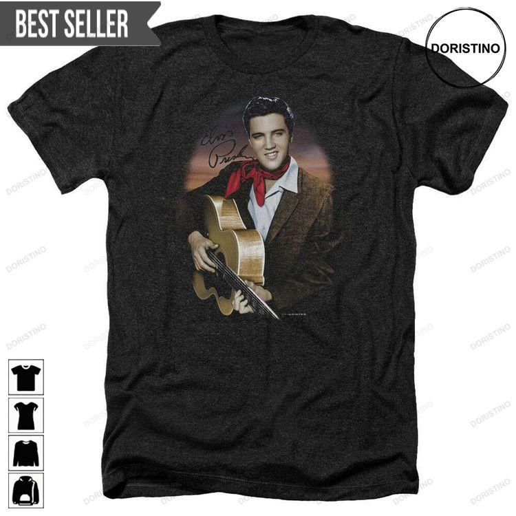 Elvis Presley Red Scarf And Guitar Doristino Tshirt Sweatshirt Hoodie