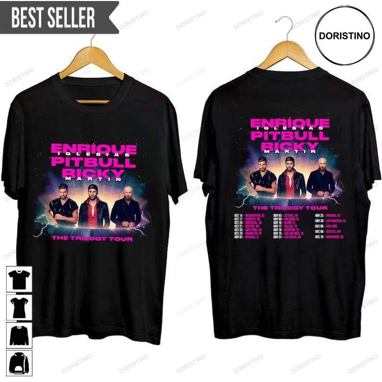 Enrique Iglesias X Pitbull X Ricky Martin The Trilogy Tour 2023 Short-sleeve Doristino Tshirt Sweatshirt Hoodie