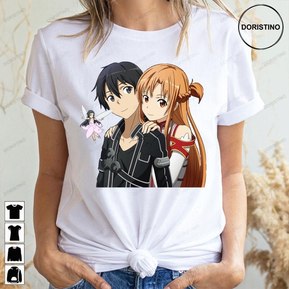 Couple Kirito Asuna Yui Sword Art Online Doristino Limited Edition T-shirts