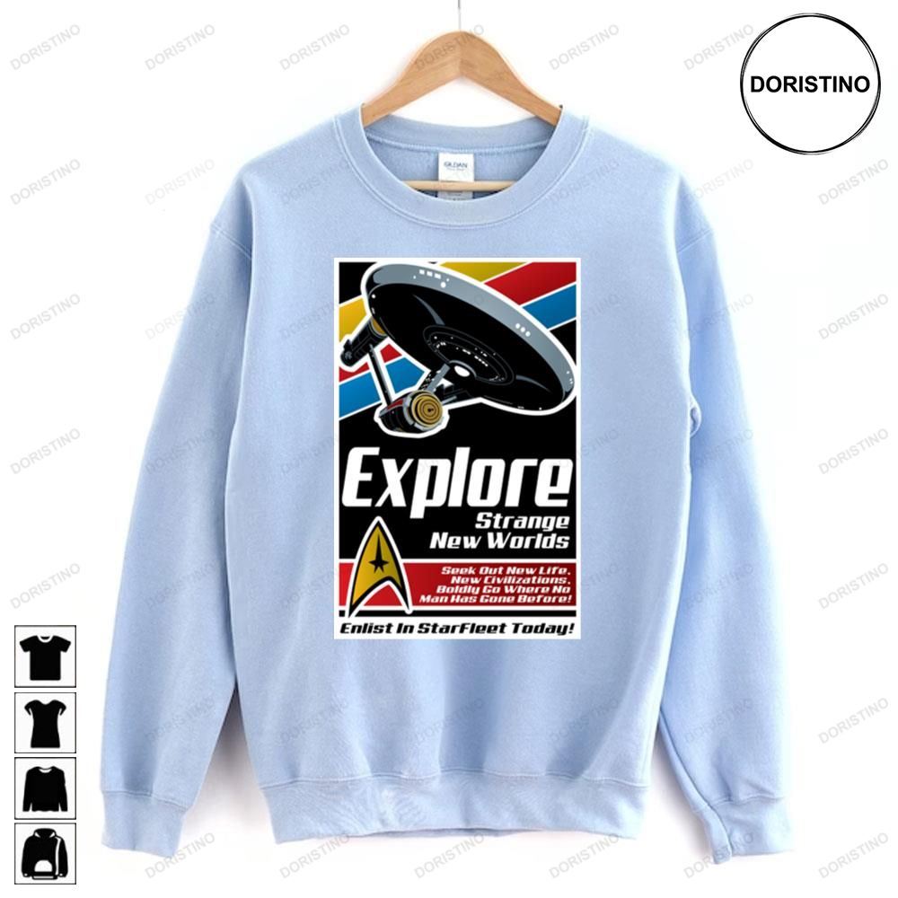 Explore New Worlds Star Trek Doristino Limited Edition T-shirts