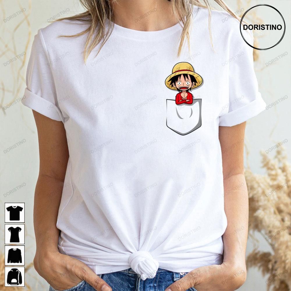 Funny Art Luffy Pocket One Piece Doristino Limited Edition T-shirts