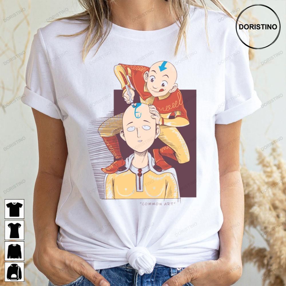 Funny Saitama One Punch Man Bald With Avatar Parody Common Art Doristino Awesome Shirts