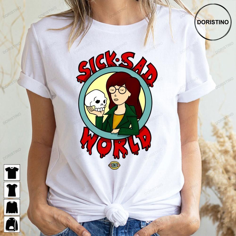 Funny Skull Sick Sad World Band Doristino Limited Edition T-shirts