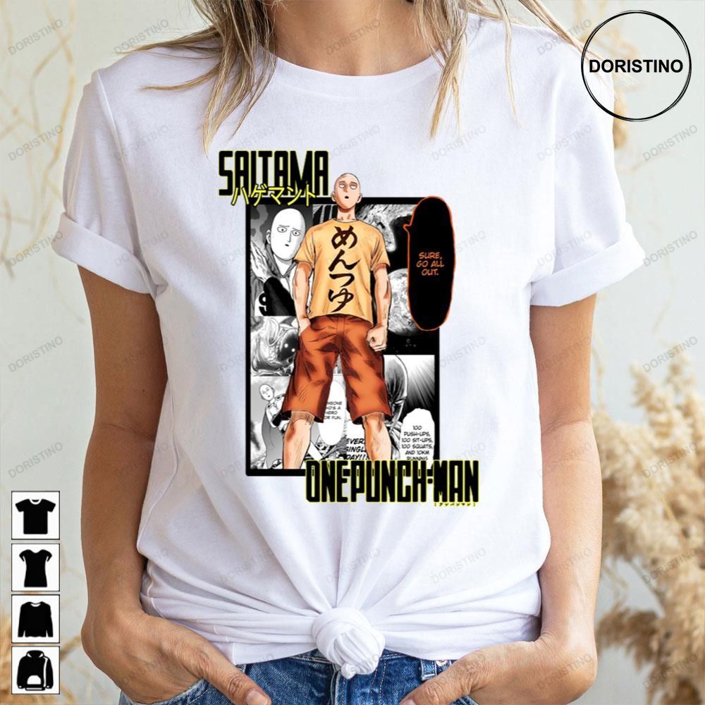Go All Out Saitama One-punch Man Doristino Awesome Shirts