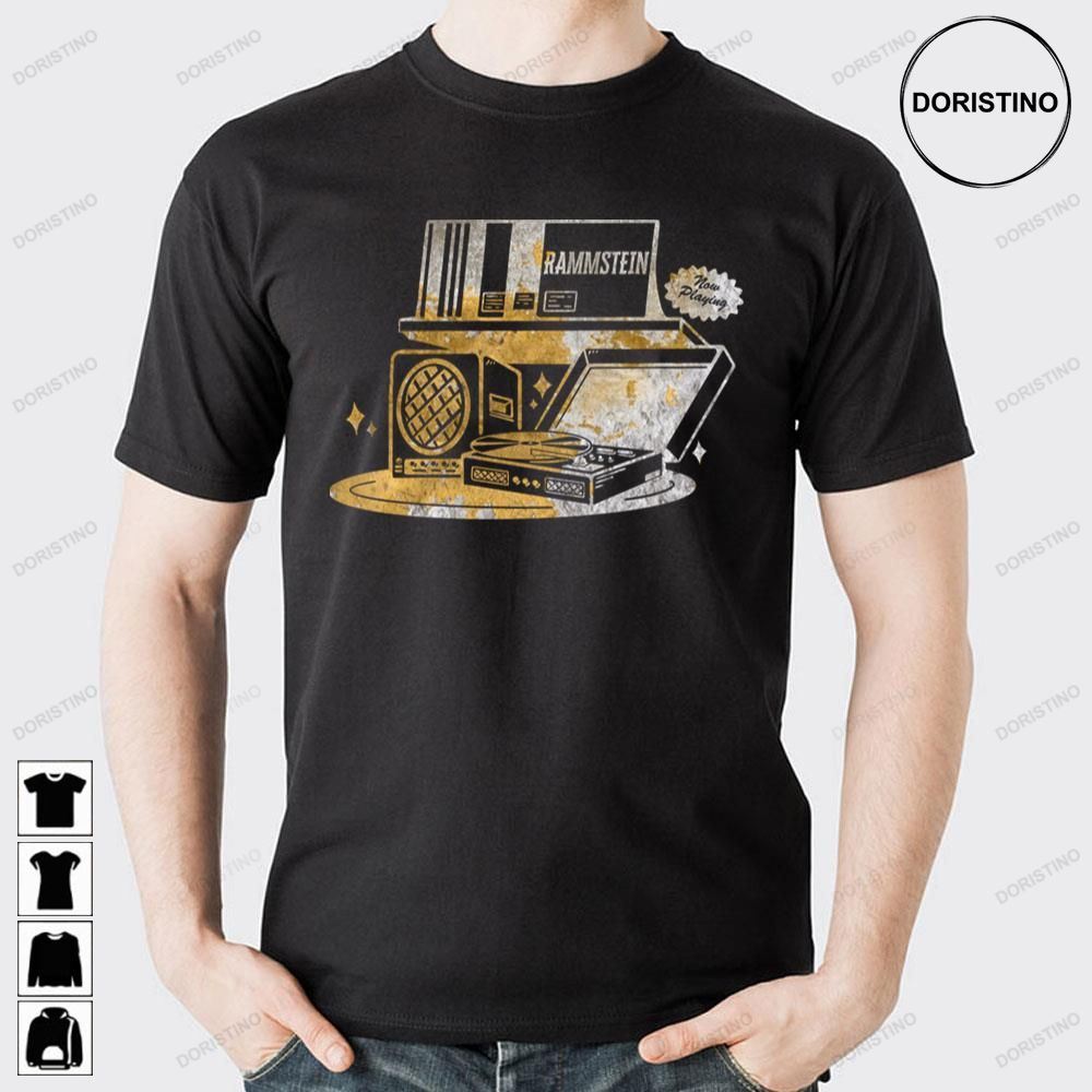 Gold Art Now Playing Rammstein Doristino Limited Edition T-shirts