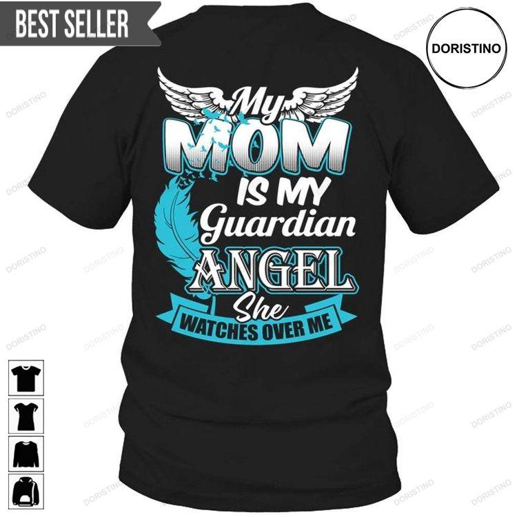 Family My Mom Is My Guardian Angel She Watches Over Me Doristino Sweatshirt Long Sleeve Hoodie