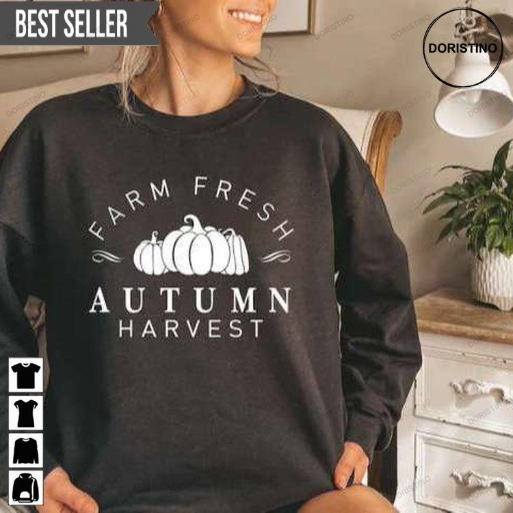 Farm Fresh Autum Harvest Pumpkin Doristino Sweatshirt Long Sleeve Hoodie