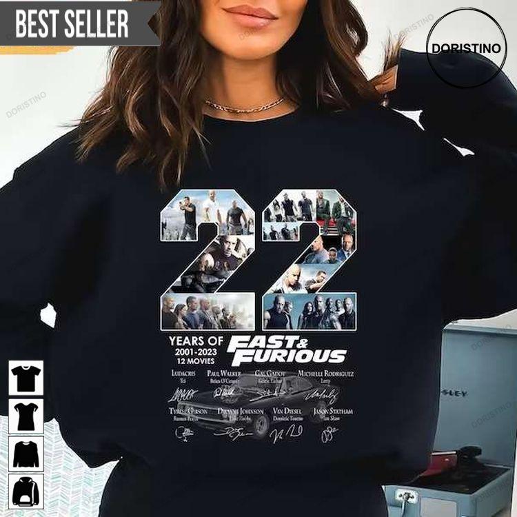 Fast And Furious 22th Anniversary 2023 Doristino Sweatshirt Long Sleeve Hoodie
