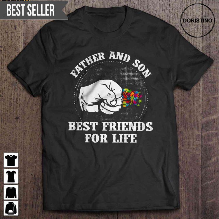 Father And Son Best Friends For Life Autism Son Short Sleeve Doristino Sweatshirt Long Sleeve Hoodie