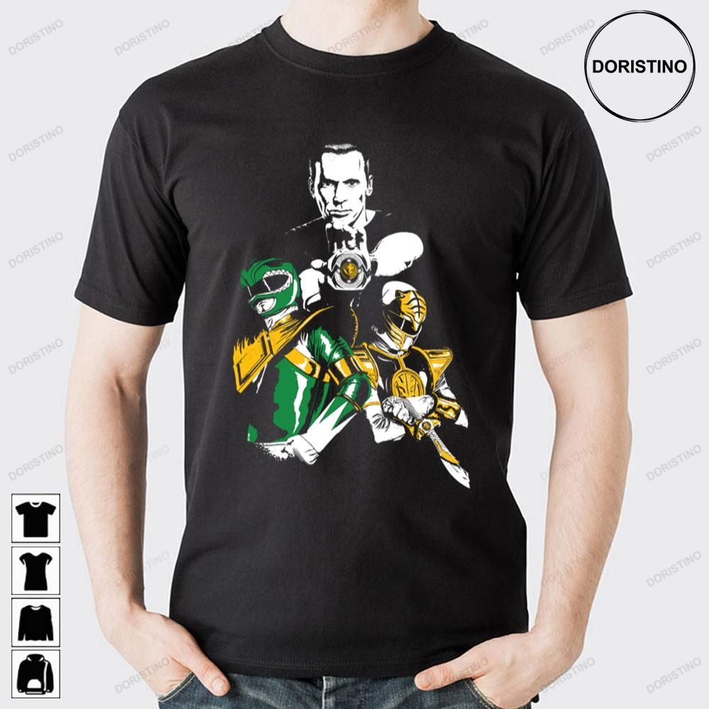 Green With White Power Ranger Doristino Limited Edition T-shirts